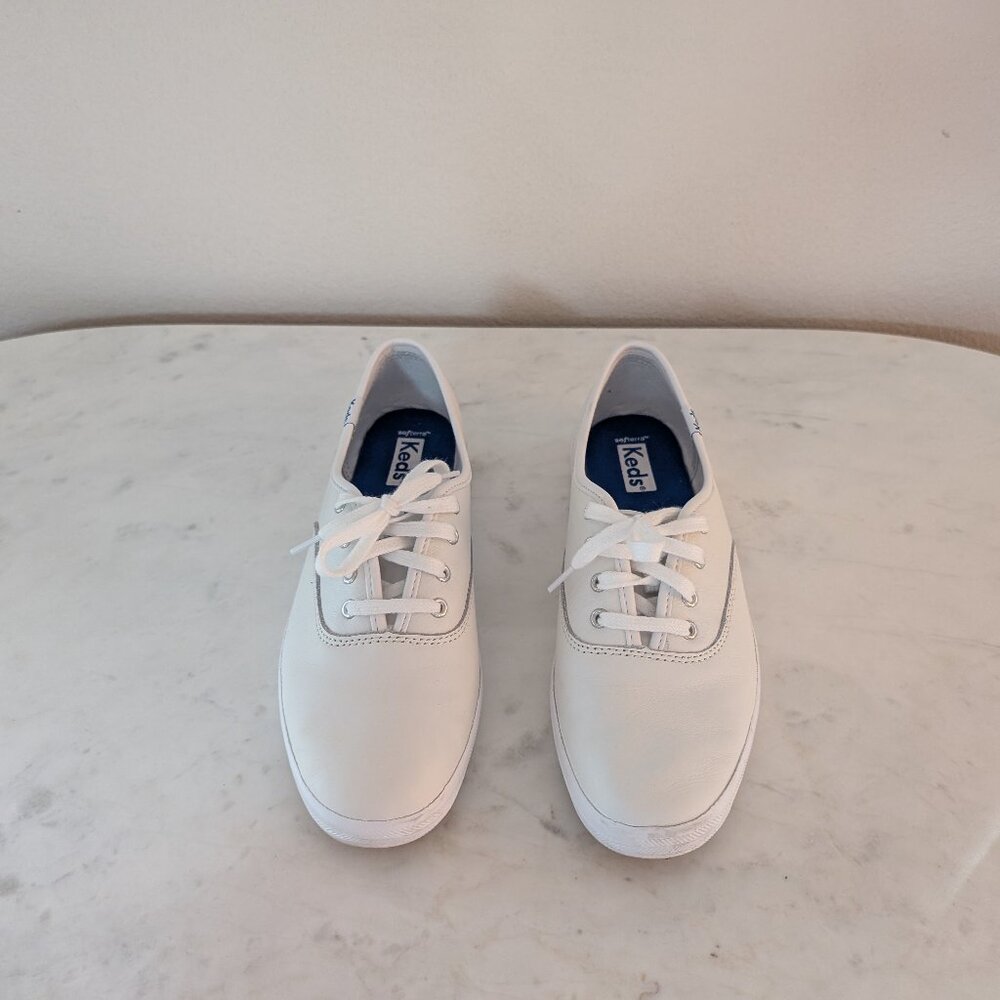 White Leather Sneakers, Keds